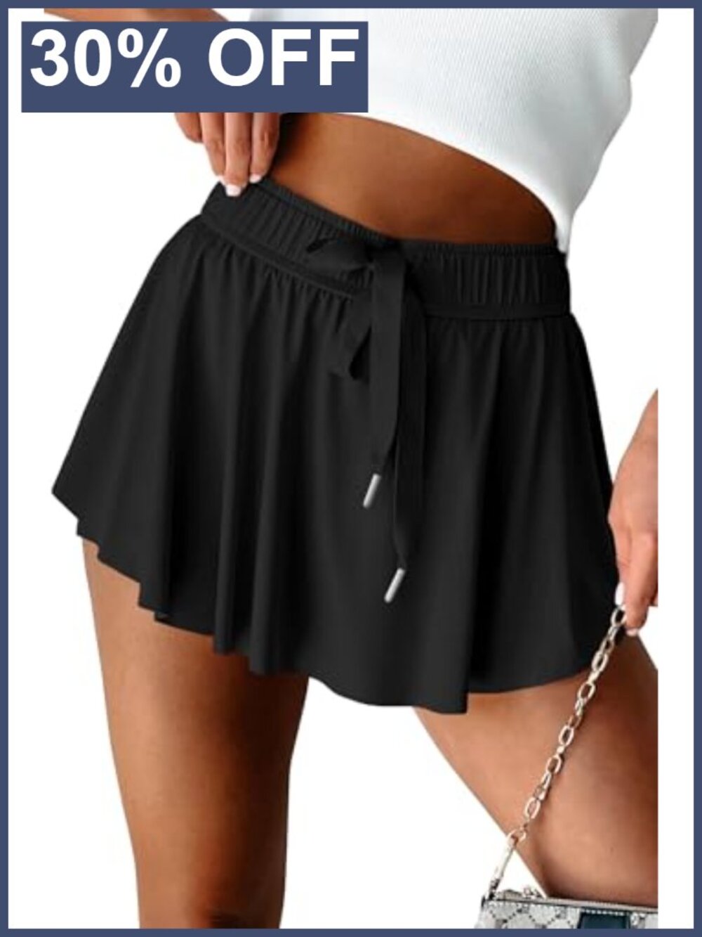 Womens Athletic Skort High Waisted Tennis Skirt with Inner Shorts